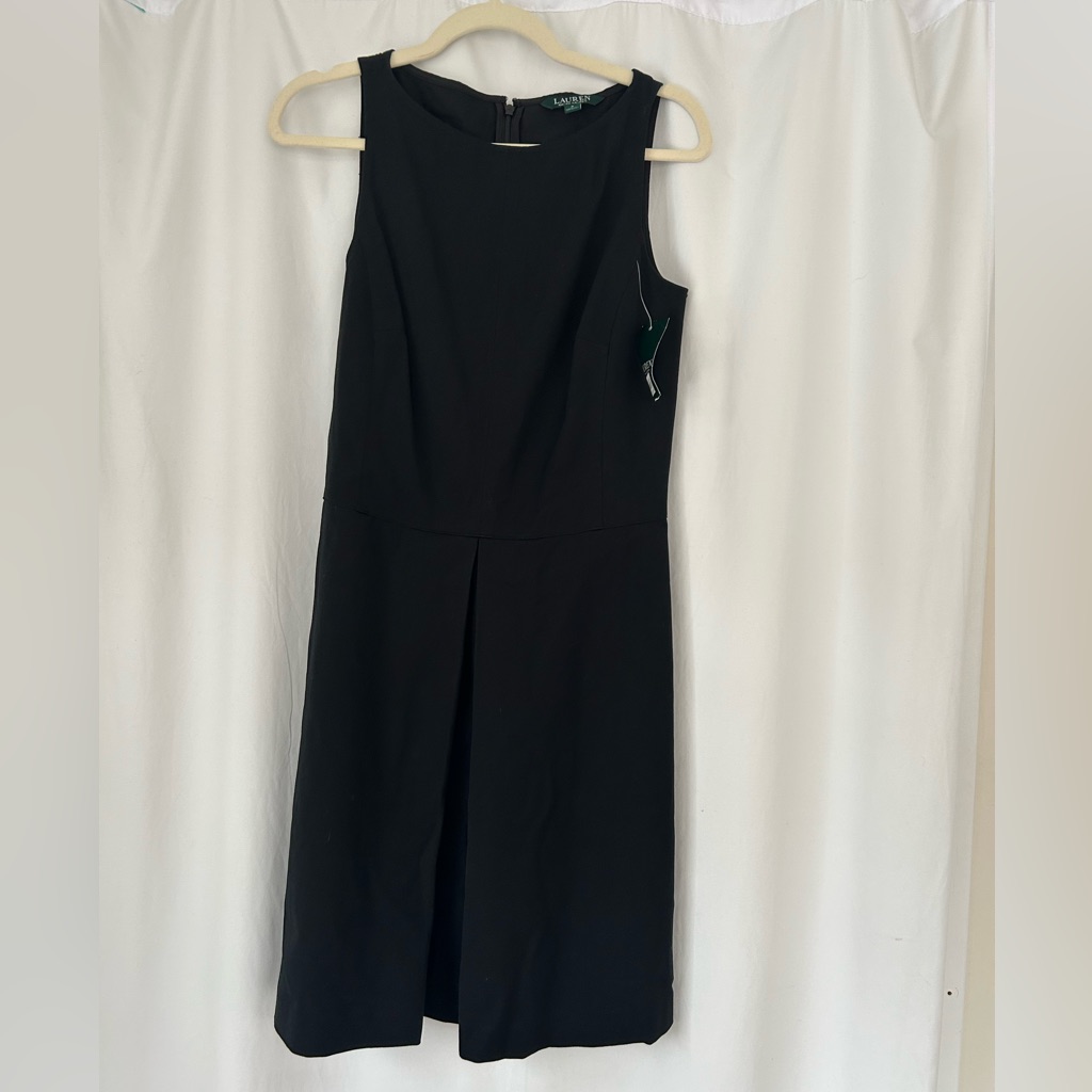 Ralph Lauren Black Sleeveless Dress Nwt Carolyn Kennedy Coded
